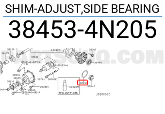 Nissan 384534N205 SHIM-ADJUST,SIDE BEARING