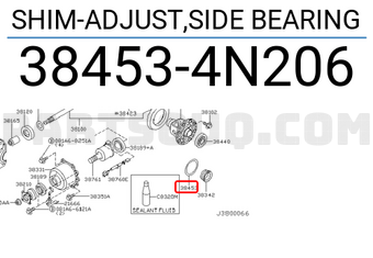 Nissan 384534N206 SHIM-ADJUST,SIDE BEARING