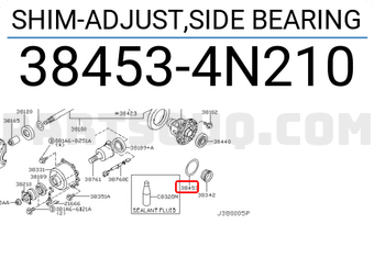 Nissan 384534N210 SHIM-ADJUST,SIDE BEARING
