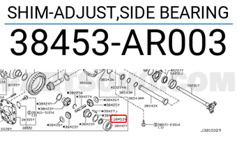 Nissan 38453AR003 SHIM-ADJUST,SIDE BEARING