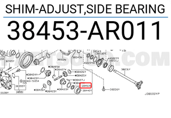 Nissan 38453AR011 SHIM-ADJUST,SIDE BEARING