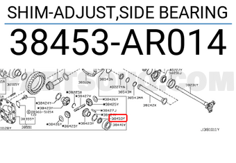 Nissan 38453AR014 SHIM-ADJUST,SIDE BEARING