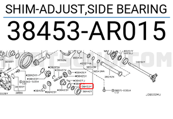 Nissan 38453AR015 SHIM-ADJUST,SIDE BEARING