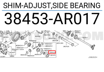 Nissan 38453AR017 SHIM-ADJUST,SIDE BEARING