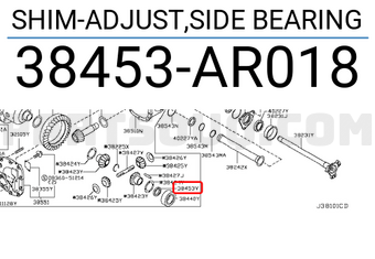 Nissan 38453AR018 SHIM-ADJUST,SIDE BEARING