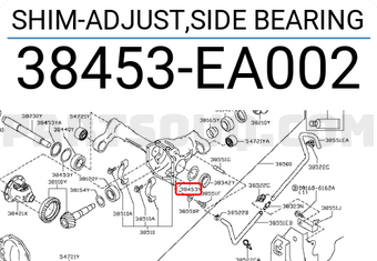 Nissan 38453EA002 SHIM-ADJUST,SIDE BEARING