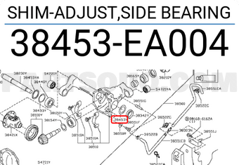 Nissan 38453EA004 SHIM-ADJUST,SIDE BEARING