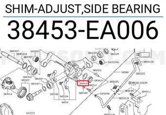 Nissan 38453EA006 SHIM-ADJUST,SIDE BEARING