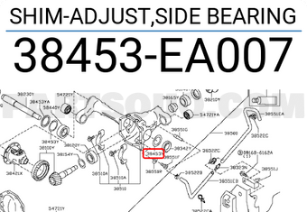 Nissan 38453EA007 SHIM-ADJUST,SIDE BEARING