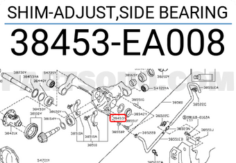 Nissan 38453EA008 SHIM-ADJUST,SIDE BEARING