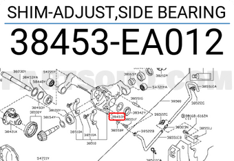 Nissan 38453EA012 SHIM-ADJUST,SIDE BEARING