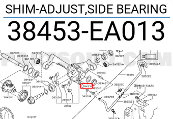 Nissan 38453EA013 SHIM-ADJUST,SIDE BEARING
