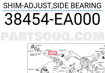 Nissan 38454EA000 SHIM-ADJUST,SIDE BEARING