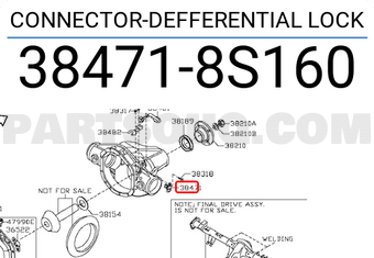 Nissan 384718S160 CONNECTOR-DEFFERENTIAL LOCK
