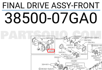 Nissan 3850007GA0 FINAL DRIVE ASSY-FRONT