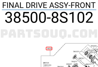 Nissan 385008S102 FINAL DRIVE ASSY-FRONT