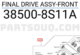 Nissan 385008S11A FINAL DRIVE ASSY-FRONT