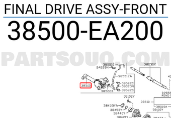 Nissan 38500EA200 FINAL DRIVE ASSY-FRONT