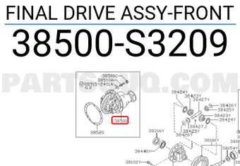 Nissan 38500S3209 FINAL DRIVE ASSY-FRONT