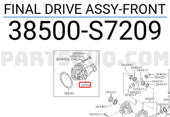 Nissan 38500S7209 FINAL DRIVE ASSY-FRONT
