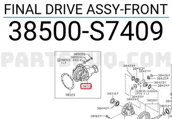 Nissan 38500S7409 FINAL DRIVE ASSY-FRONT