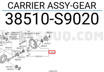 Nissan 38510S9020 CARRIER ASSY-GEAR