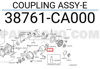 Nissan 38761CA000 COUPLING ASSY-E