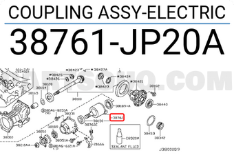 Nissan 38761JP20A COUPLING ASSY-ELECTRIC