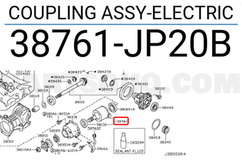 Nissan 38761JP20B COUPLING ASSY-ELECTRIC