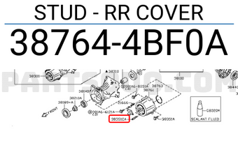 Nissan 387644BF0A STUD - RR COVER