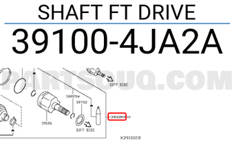 Nissan 391004JA2A SHAFT FT DRIVE