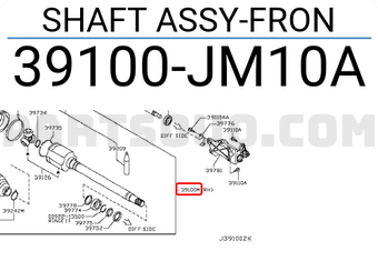 Nissan 39100JM10A SHAFT ASSY-FRON