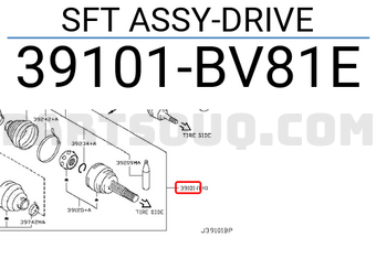 Nissan 39101BV81E SFT ASSY-DRIVE