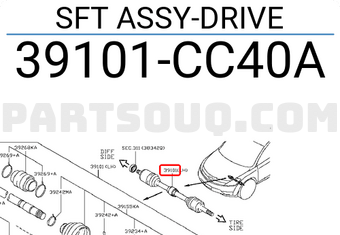 Nissan 39101CC40A SFT ASSY-DRIVE