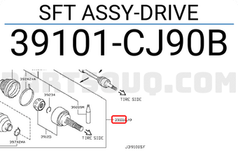 Nissan 39101CJ90B SFT ASSY-DRIVE