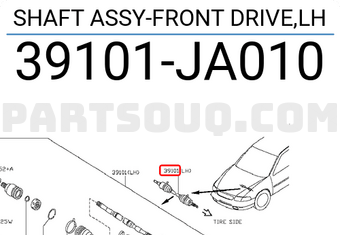 Nissan 39101JA010 SHAFT ASSY-FRONT DRIVE,LH
