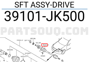 Nissan 39101JK500 SFT ASSY-DRIVE