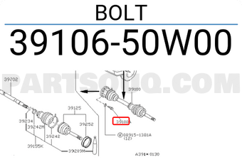 Nissan 3910650W00 BOLT