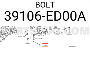 Nissan 39106ED00A BOLT