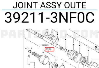 Nissan 392113NF0C JOINT ASSY OUTE