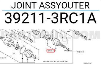 Nissan 392113RC1A JOINT ASSYOUTER