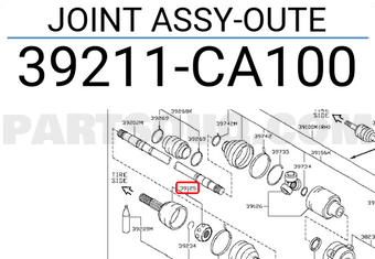 Nissan 39211CA100 JOINT ASSY-OUTE