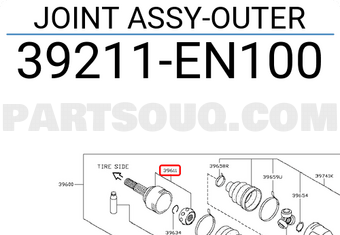 Nissan 39211EN100 JOINT ASSY-OUTER