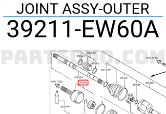 Nissan 39211EW60A JOINT ASSY-OUTER