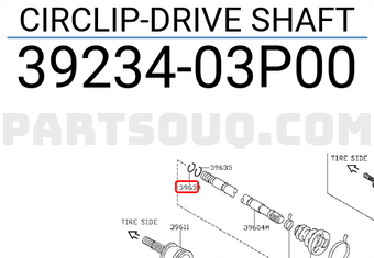 Nissan 3923403P00 CIRCLIP-DRIVE SHAFT