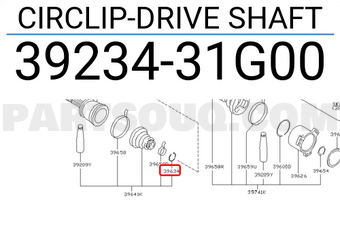 Nissan 3923431G00 CIRCLIP-DRIVE SHAFT