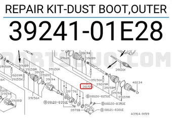 Nissan 3924101E28 REPAIR KIT-DUST BOOT,OUTER