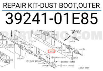 Nissan 3924101E85 REPAIR KIT-DUST BOOT,OUTER
