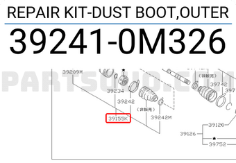 Nissan 392410M326 REPAIR KIT-DUST BOOT,OUTER