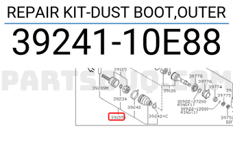 Nissan 3924110E88 REPAIR KIT-DUST BOOT,OUTER